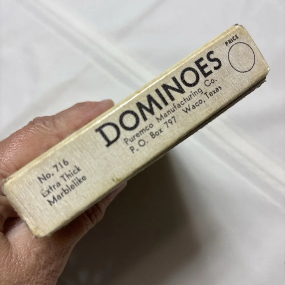 Puremco Marblelike Vintage Dominoes #716 Ivory Extra Thick Dominoes Complete Set